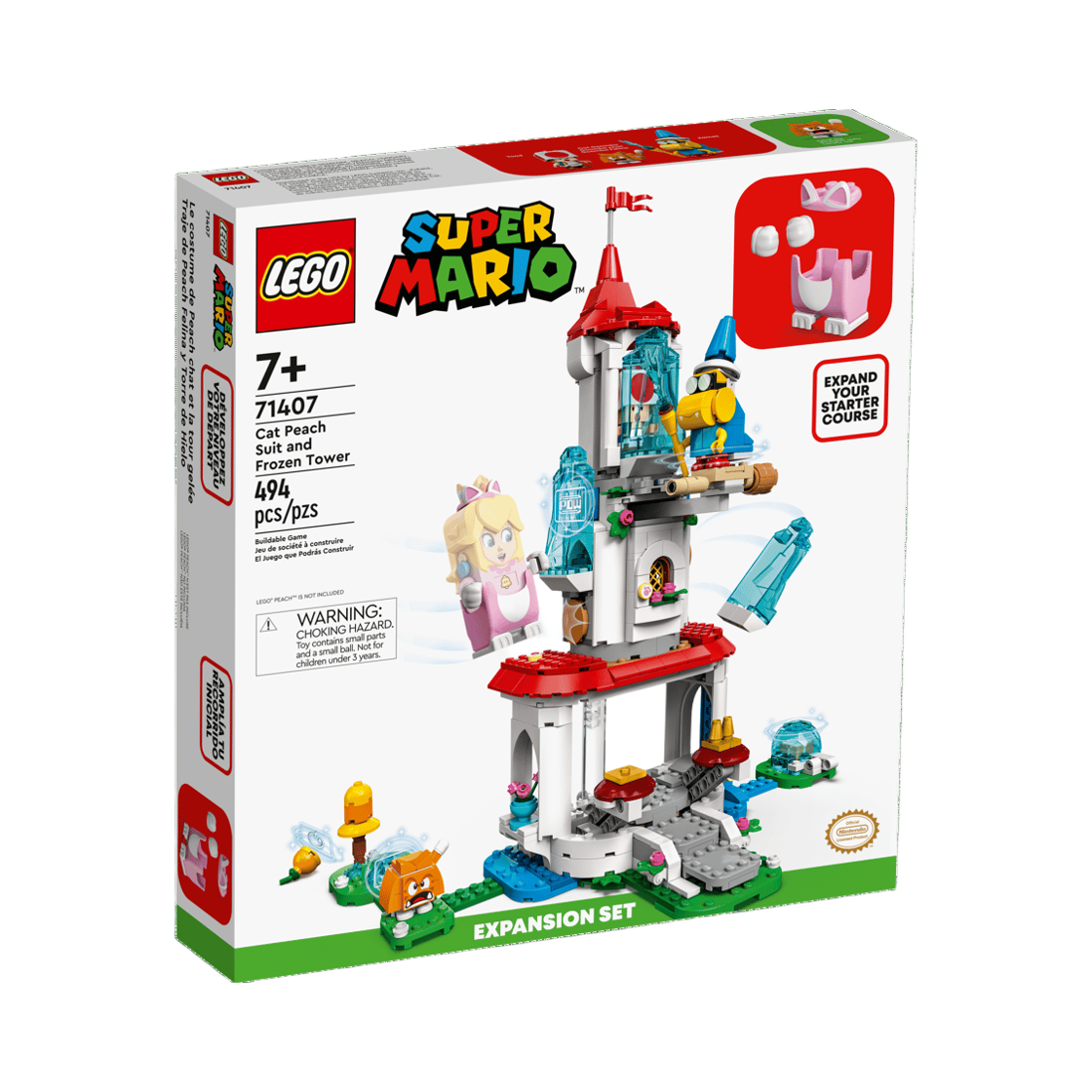 레고 슈퍼 마리오 고양이피치 복장과 얼음탑 확장팩(Lego Super Mario Cat Peach Suit and Frozen Tower Expansion Set) - 2