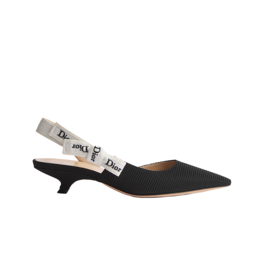 (W) 디올 자디올 슬링백 펌프스 자수 테크니컬 패브릭 블랙((W) Dior J'Adior Slingback Pumps Embroidered Technical Fabric Black) - 1