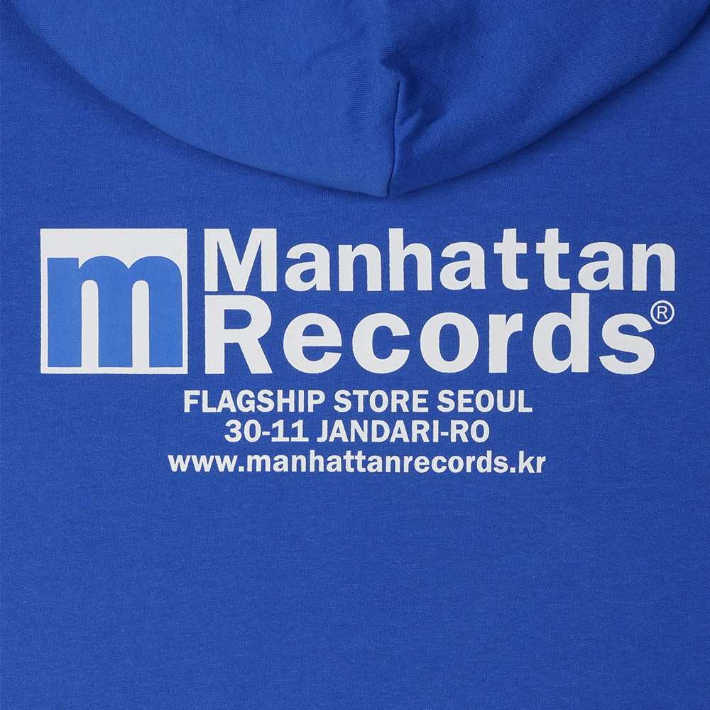 맨하탄 레코즈 플래그쉽 로고 후디 - 블루(Manhattan Records Flagship Logo Hoodie - Blue) - 5