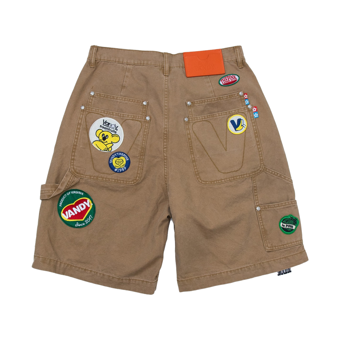 반디 더 핑크 패치드 캔버스 쇼츠 탄(Vandy The Pink Patched Canvas Shorts Tan) - 2