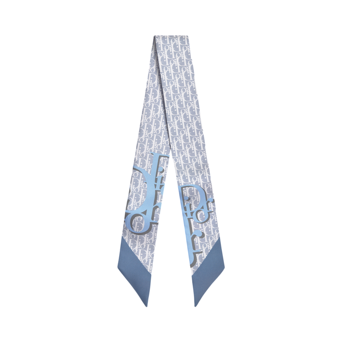 62TM106I6055-C515 (W) Dior Infinie Mitzah Scarf Silk Twill Blue
