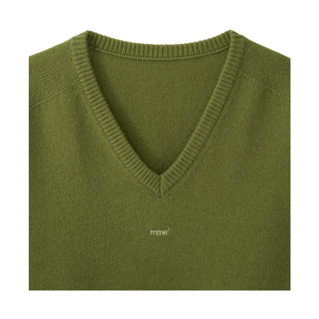 뮈르뮈르 베른 홀가먼트 브이 울 니트 그린(Murmure Bern Wholegarment V-neck Wool Knit Green) - 3