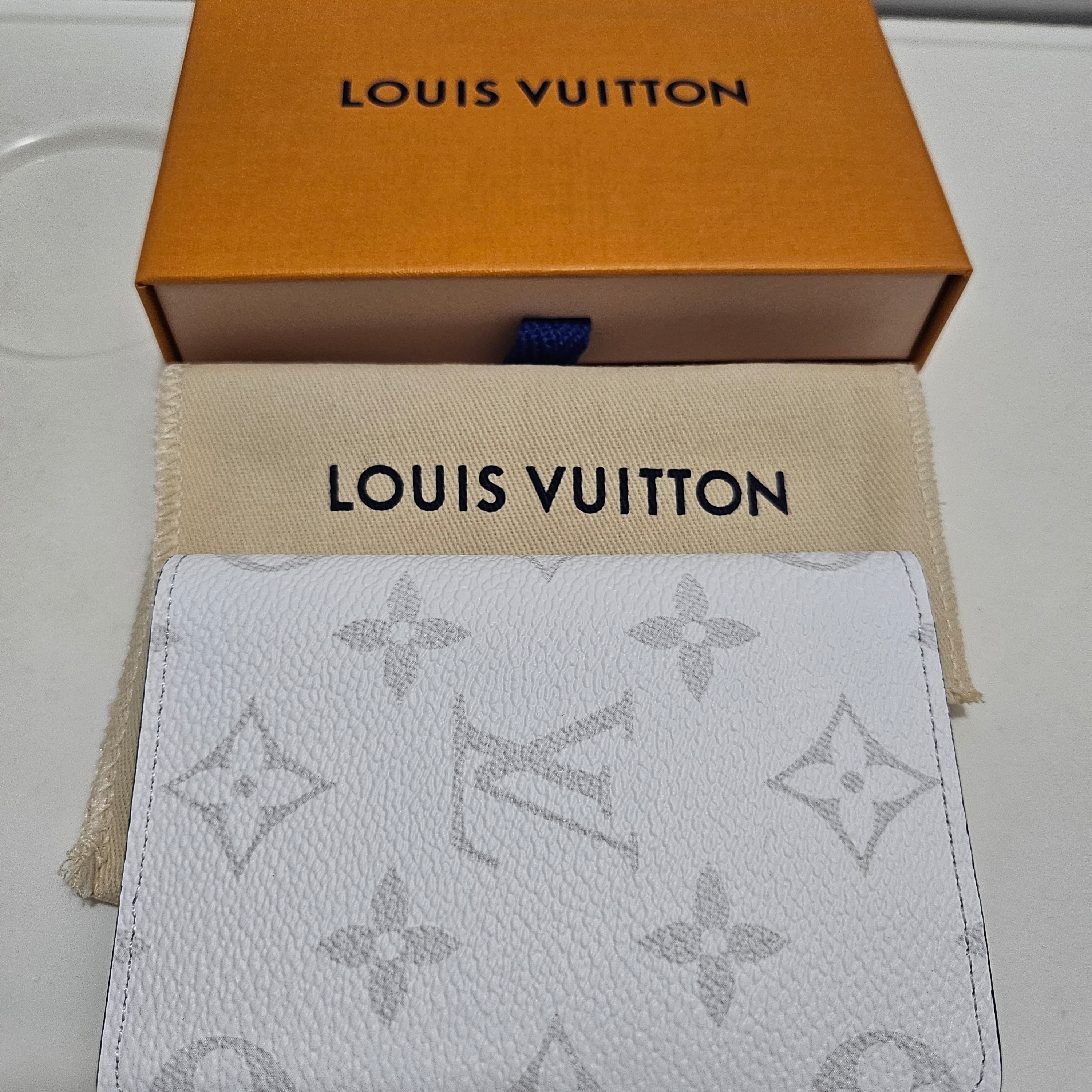 Louis Vuitton Pocket Organizer Taigarama Optic White, Louis Vuitton Pocket Organizer Taiga Black 착용 스타일 - 2