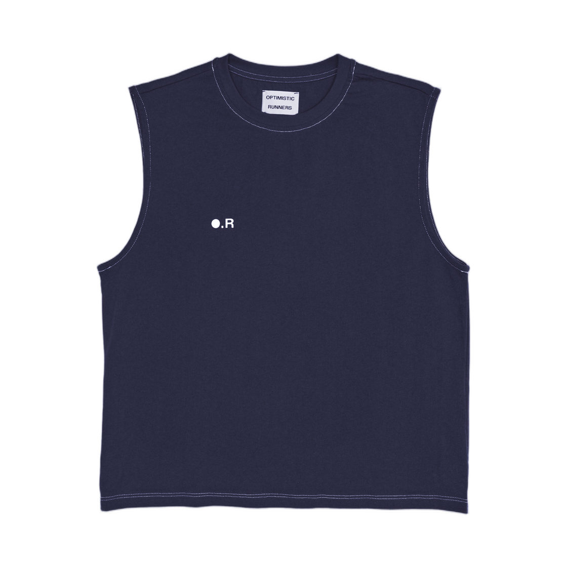 옵티미스틱 러너스 코튼 크롭 탱크 탑 블루베리(Optimistic Runners Cotton Crop Tank Top Blueberry)