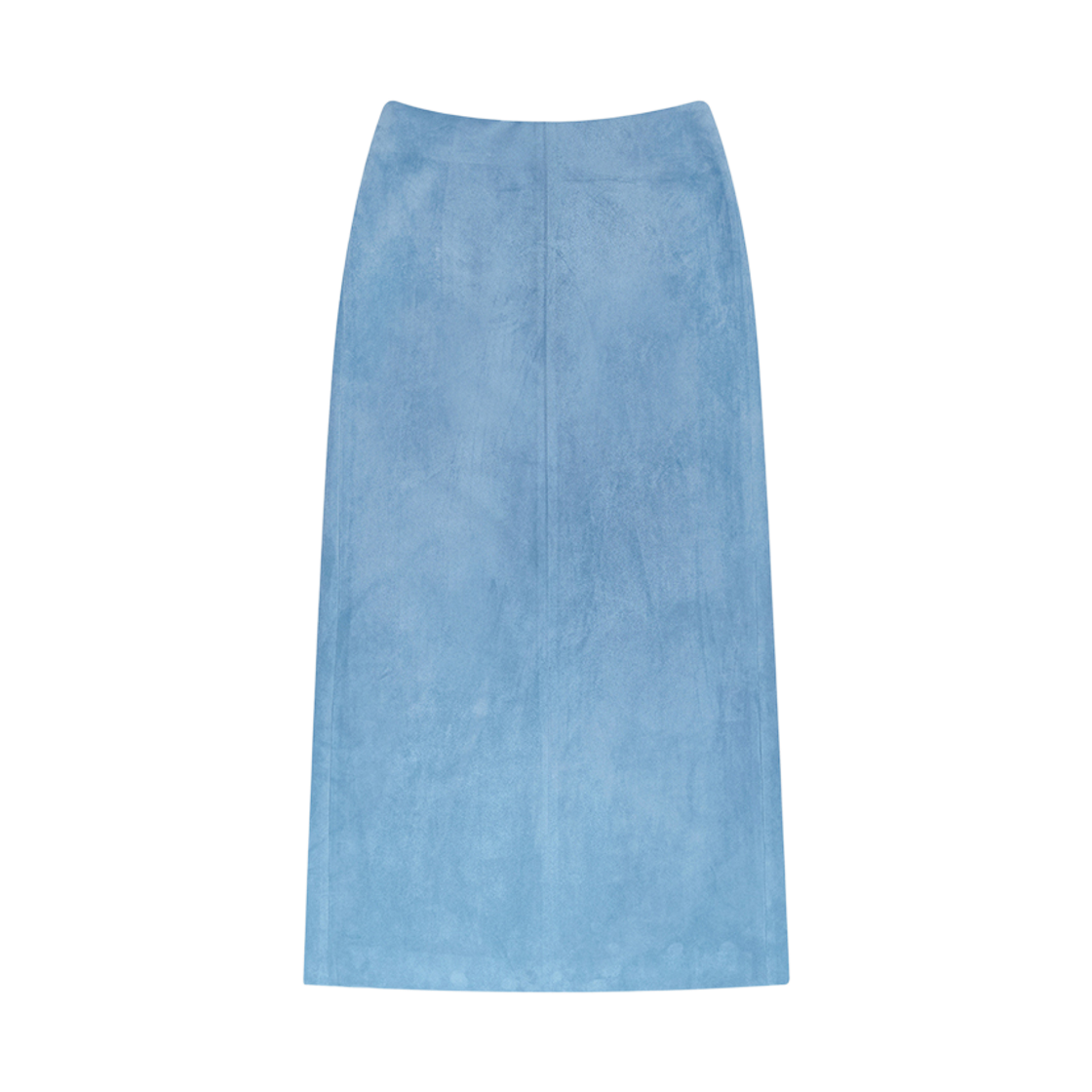 00076 Murmure Kino Embroidered Suede Maxi Skirt Aqua Blue