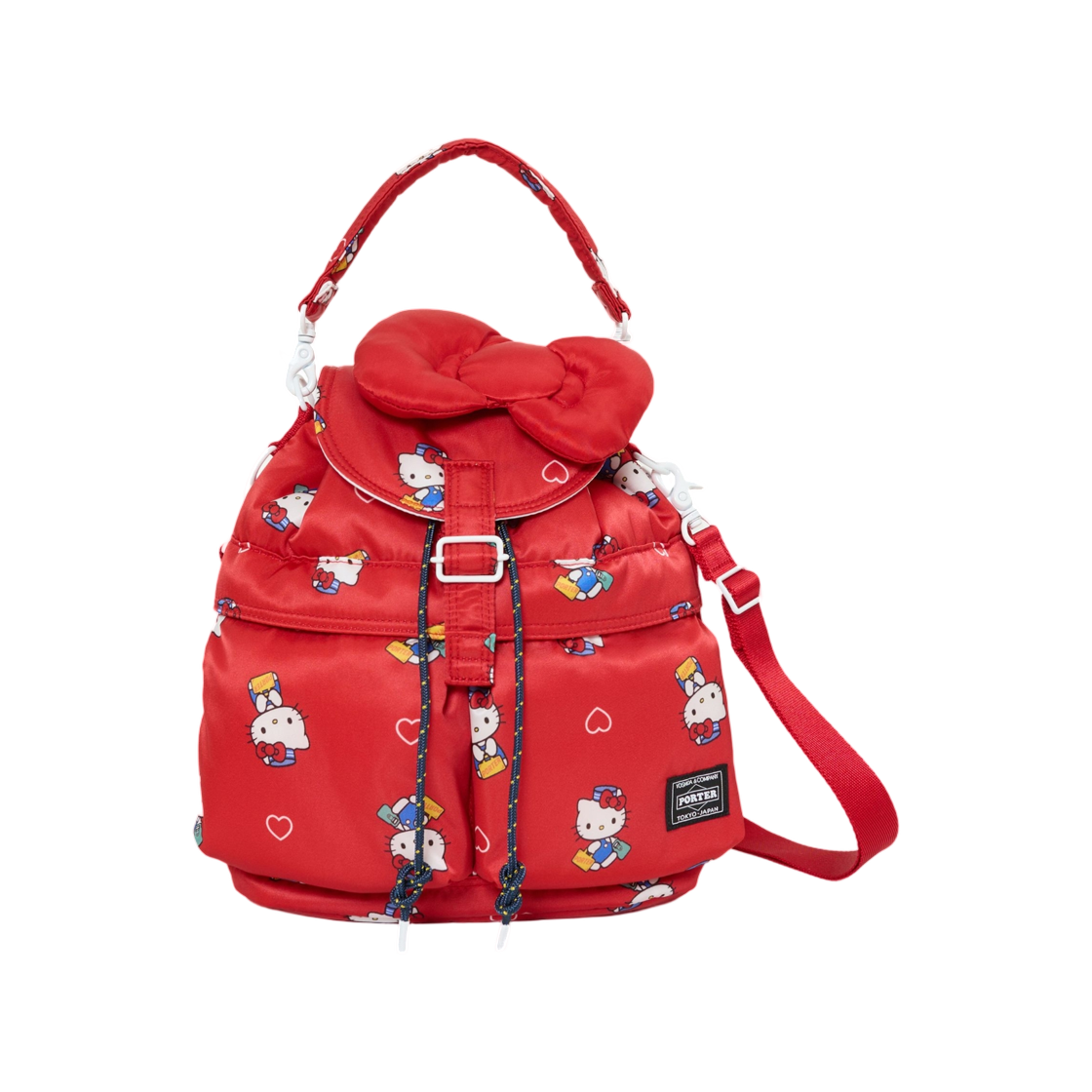 포터 x 헬로 키티 색팩 레드(Porter x Hello Kitty Sackpack Red) - 1