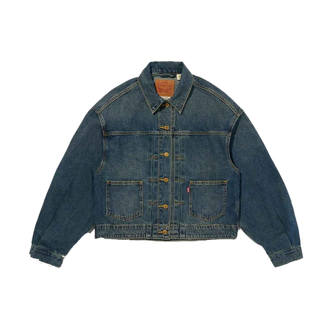 008CX-0000 Levi's Soft Grunge Type II Balloon Sleeve Jacket Dark Wash