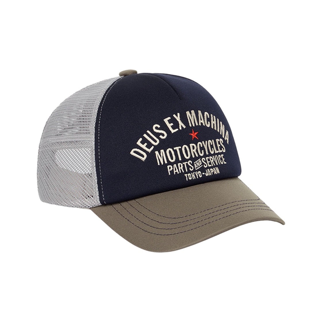[6% 적립] 데우스 엑스 마키나 도쿄 오리지널 어드레스 트러커 카키([6% 적립] Deus Ex Machina Tokyo Original Address Trucker Khaki)