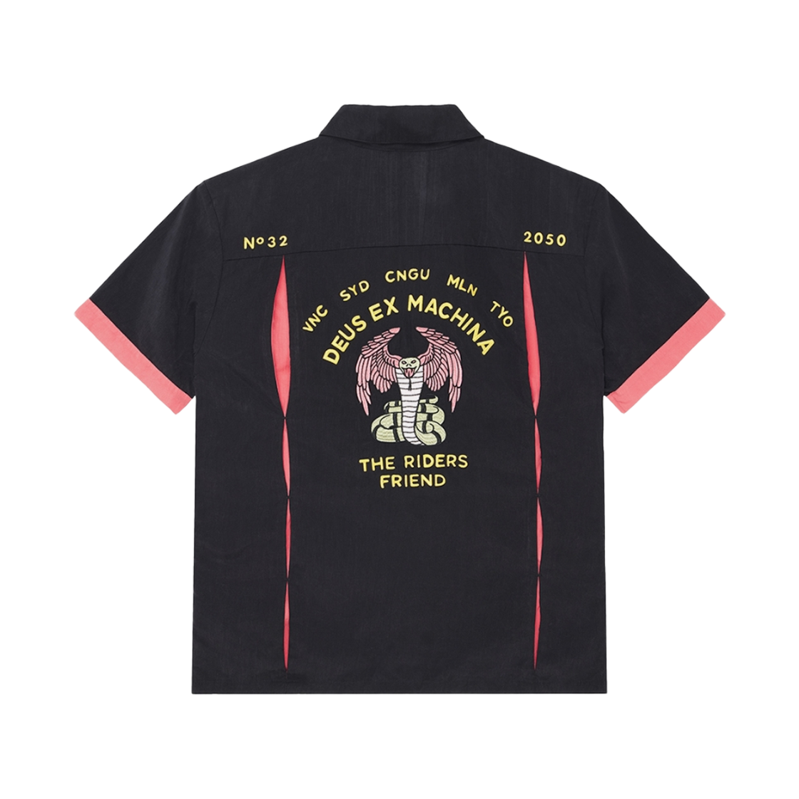 D261USH314099 [6% 적립] Deus Ex Machina Hisssterical Bowling Shirt Black
