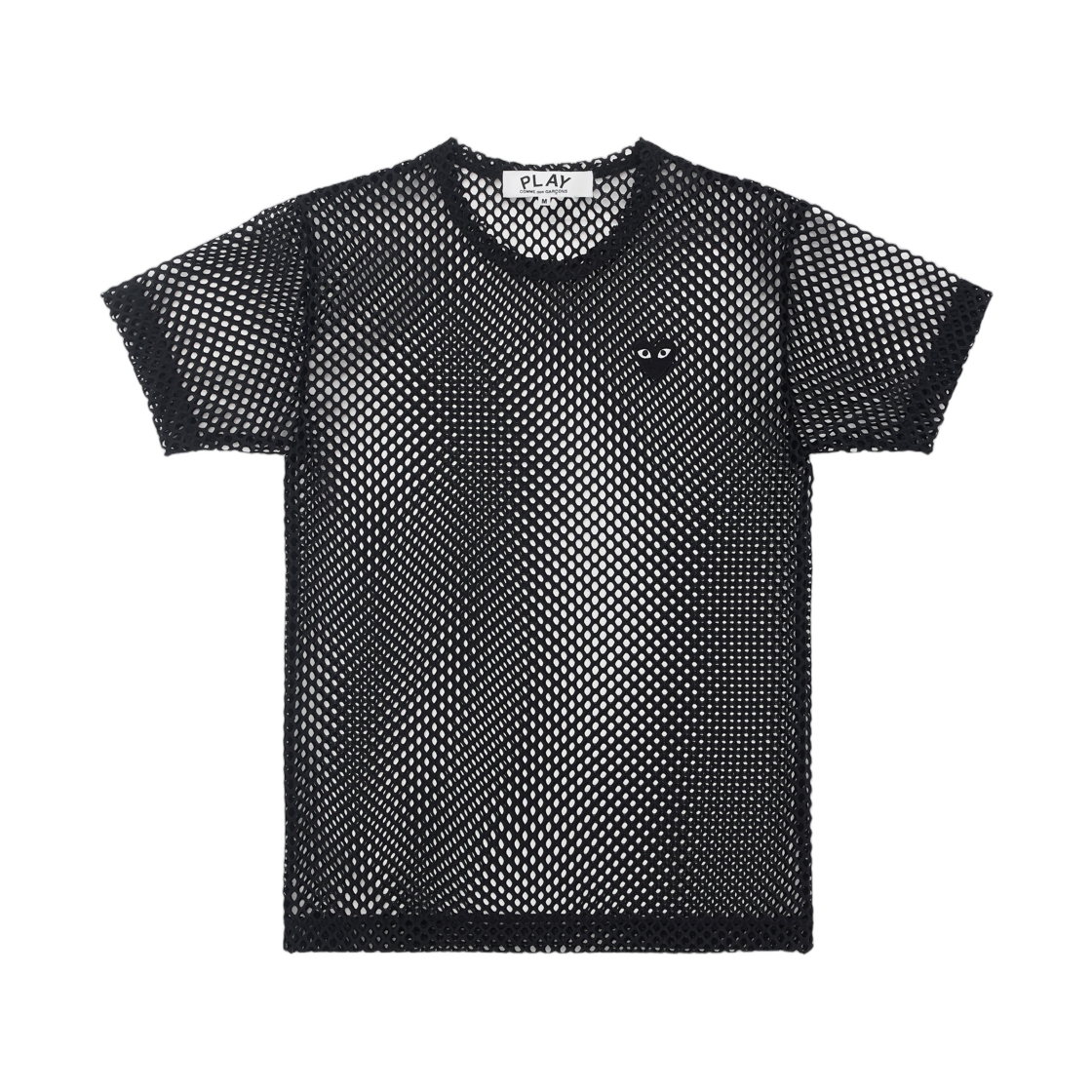 AX-T352-051-1 Play Comme des Garcons Mesh Black Heart T-Shirt Black