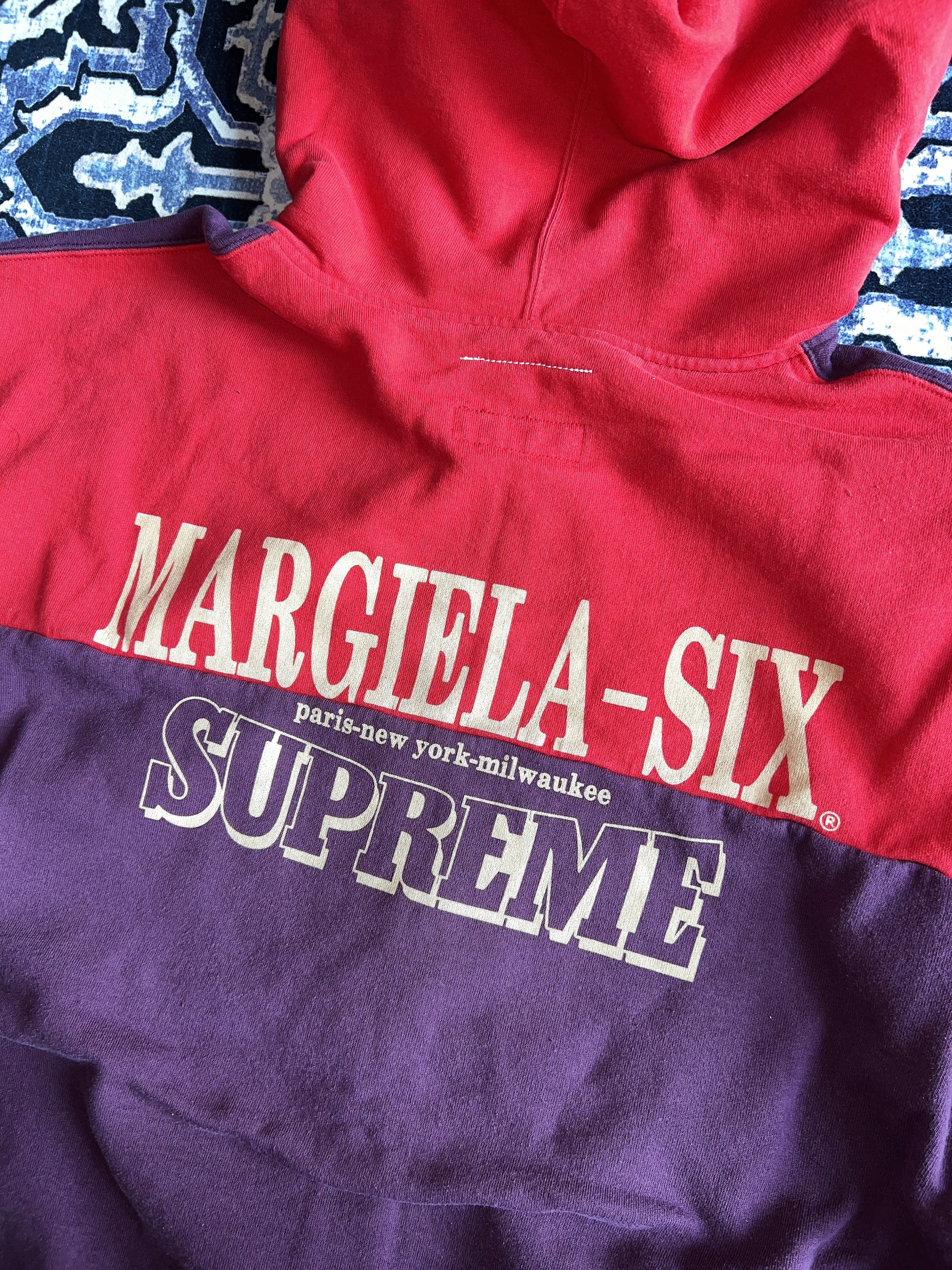 Supreme x MM6 Maison Margiela Eagle Zip Up Hooded Sweatshirt Purple - 26SS 착용 스타일