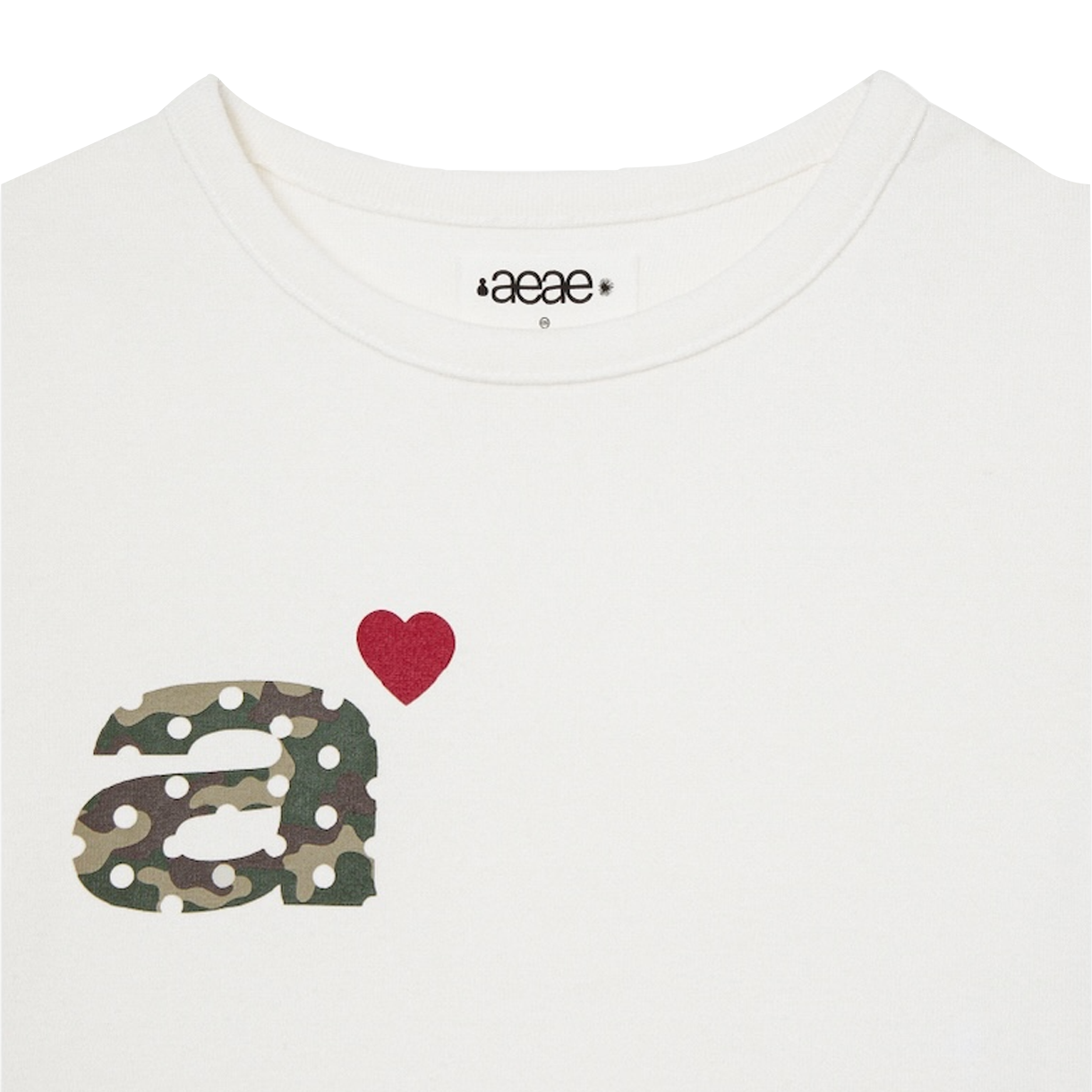 [오프라인 전용] 에이이에이이 우먼 도트 스몰 레터 티 화이트 카모 - 26SS([오프라인 전용] AEAE Women Dot Small Letter Tee White Camo - 26SS) - 3