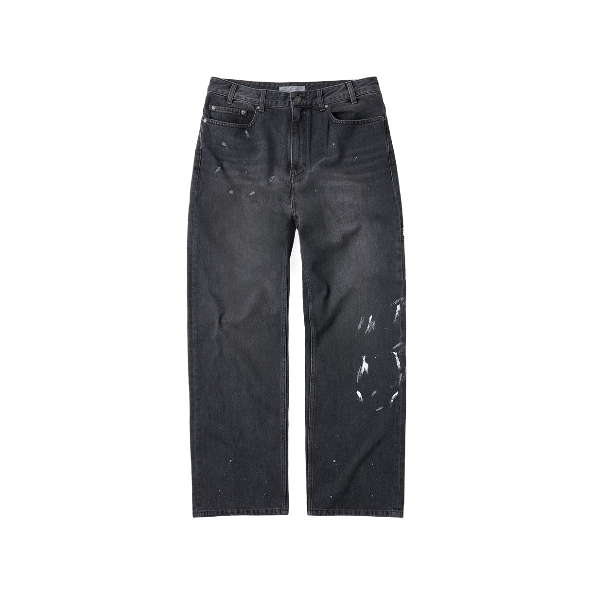 CHOWOO 에이징 스플래터 카펜터 데님 팬츠 워시드 블랙(CHOWOO Aged Splatter Carpenter Denim Pants Washed Black)