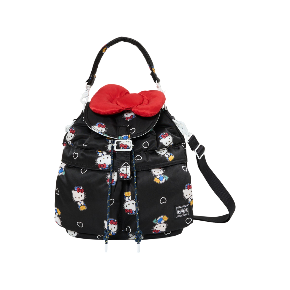 포터 x 헬로 키티 색팩 블랙(Porter x Hello Kitty Sackpack Black) - 1