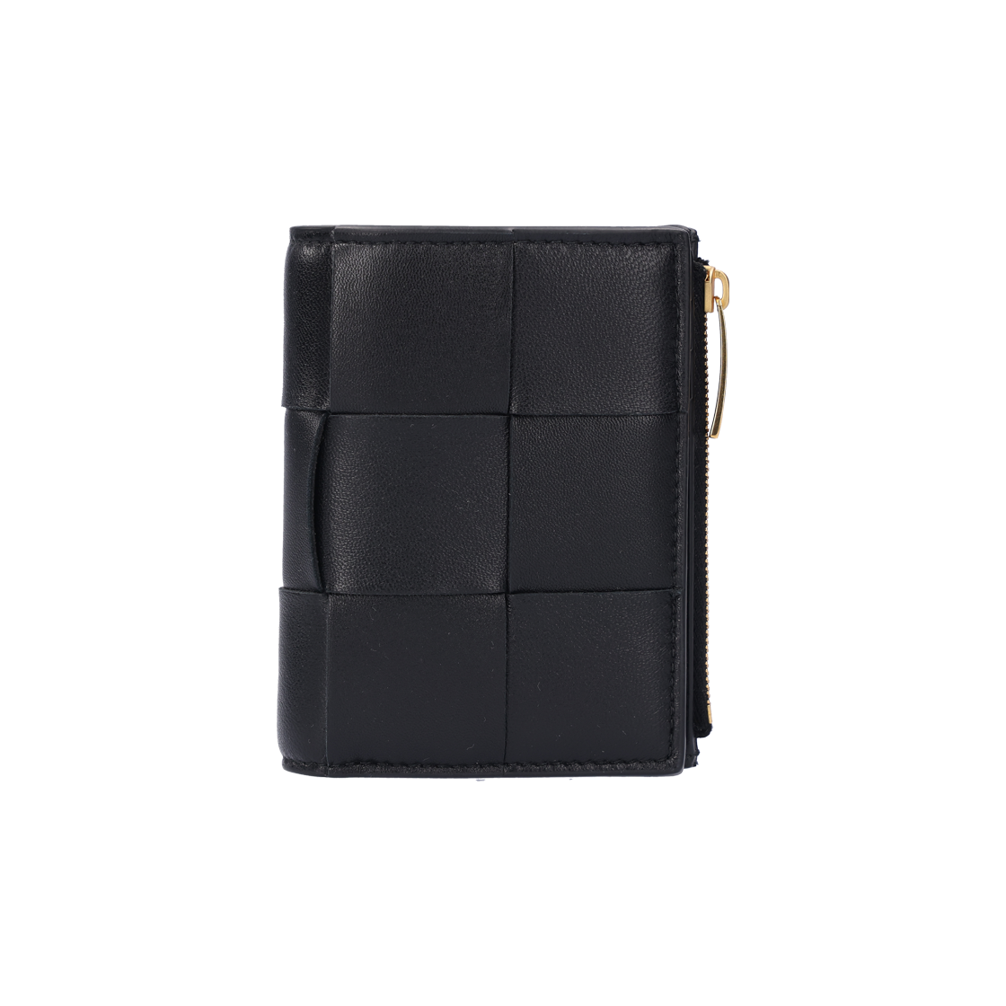 보테가 베네타 742698 스몰 카세트 폴더 지퍼 지갑 레더 블랙(Bottega Veneta Small Cassette Zip Wallet in Black Leather) - 1