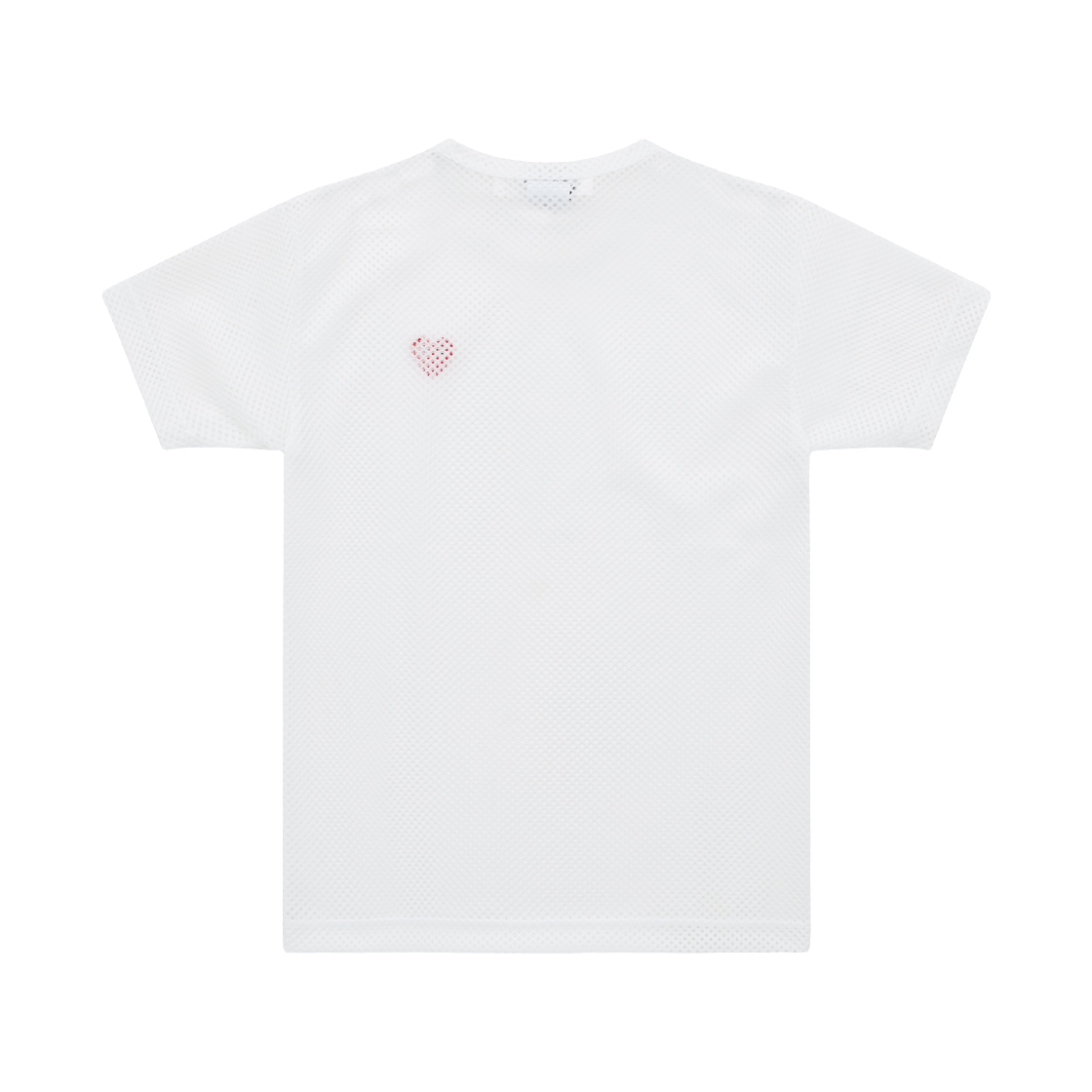 플레이 꼼데가르송 메쉬 레드 하트 티셔츠 화이트(Play Comme des Garcons Mesh Red Heart T-Shirt White) - 2