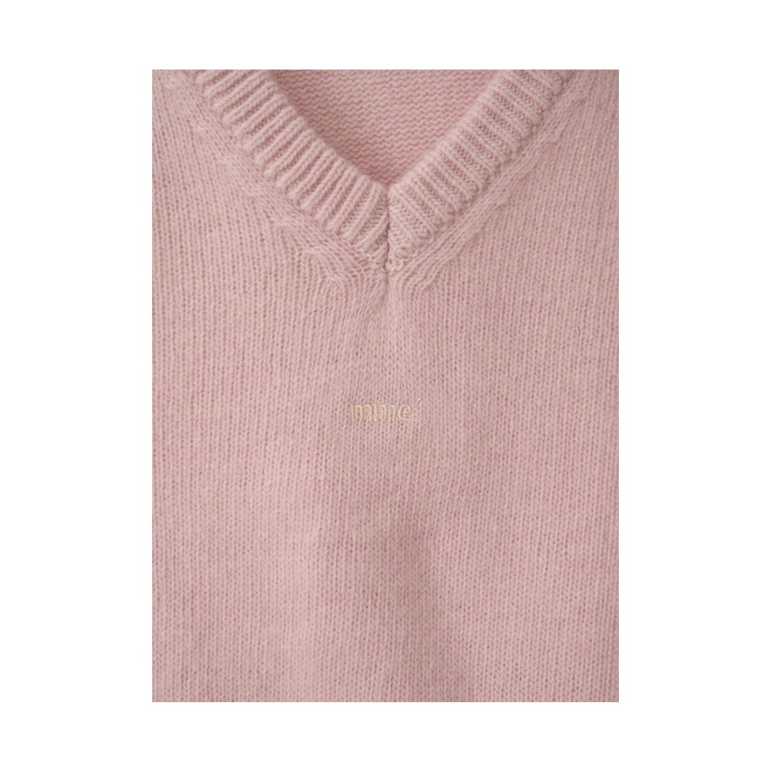뮈르뮈르 베른 홀가먼트 브이 울 니트 핑크(Murmure Bern Wholegarment V-neck Wool Knit Pink) - 2
