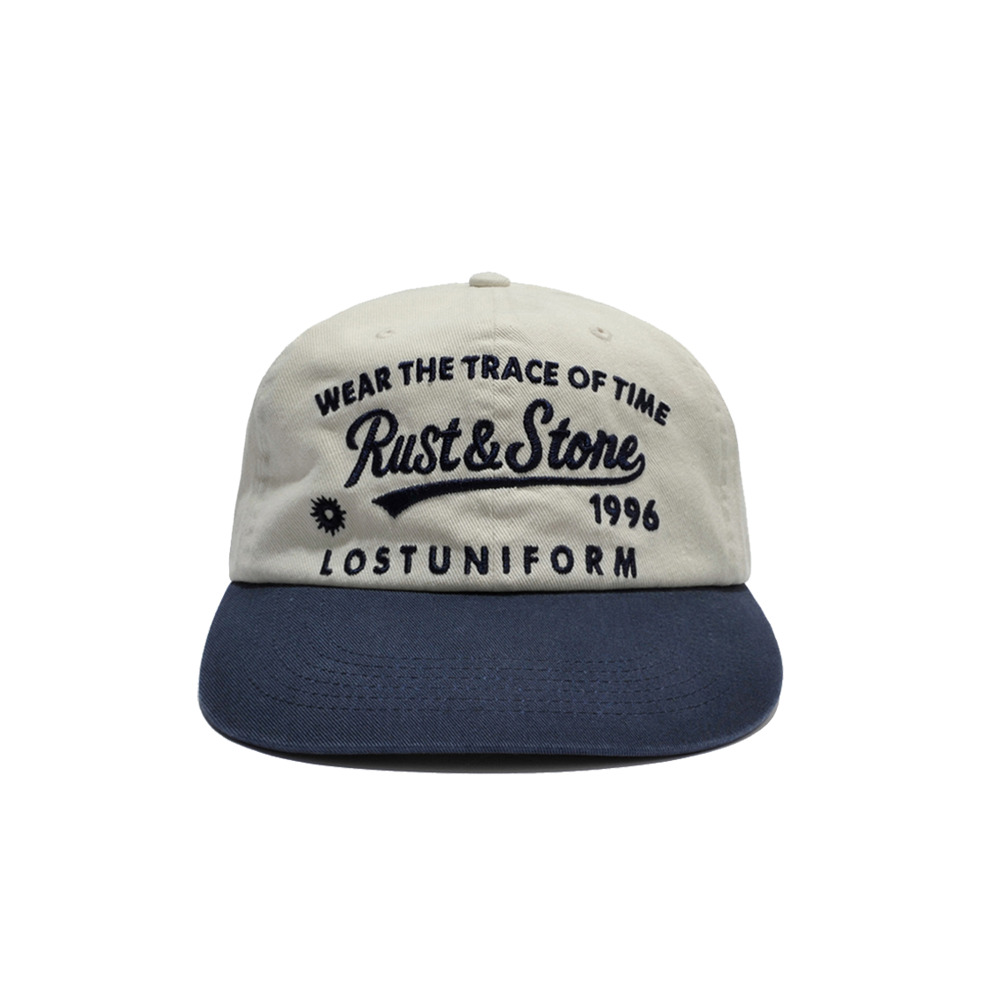 러스트앤스톤 타임 트레이스 볼캡 아이보리 네이비(Rust And Stone Time Trace Ball Ivory Navy)