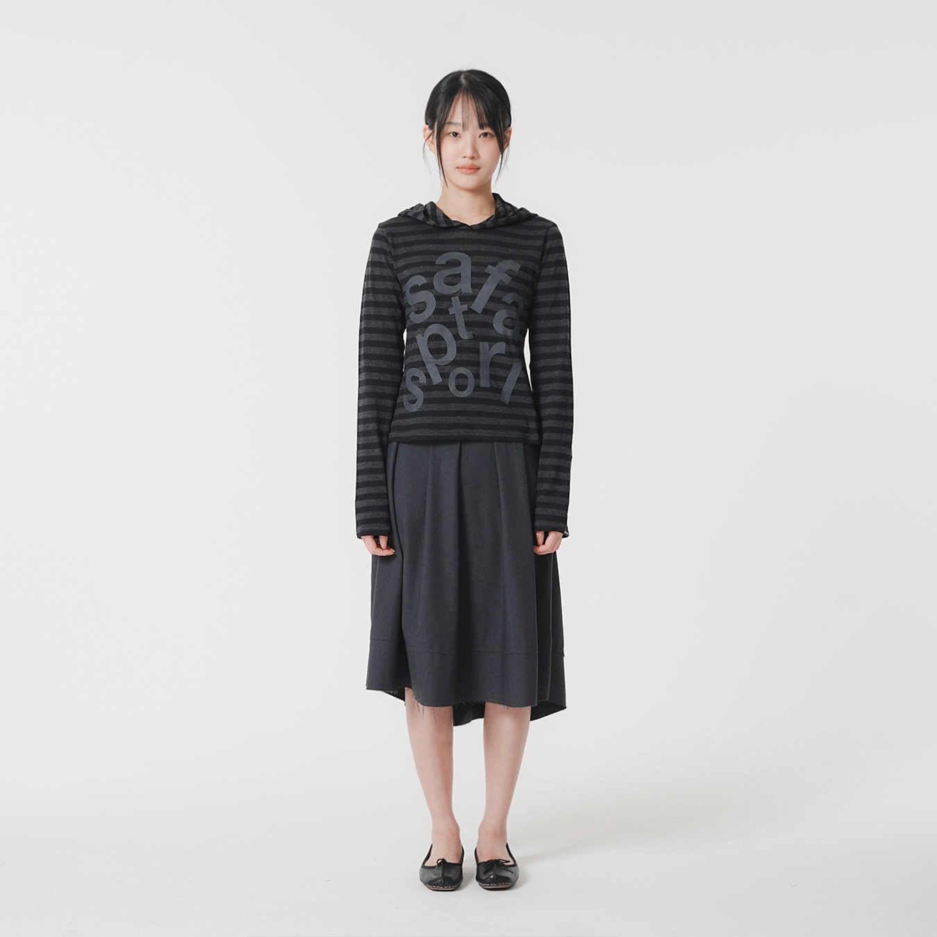 [KREAM 단독] 사파리스팟 1/2 티켓팅 스트라이프 보더 후디 블랙([KREAM 단독] Safarispot 1/2 Ticketing Stripe Border Hoodie Black) - 3