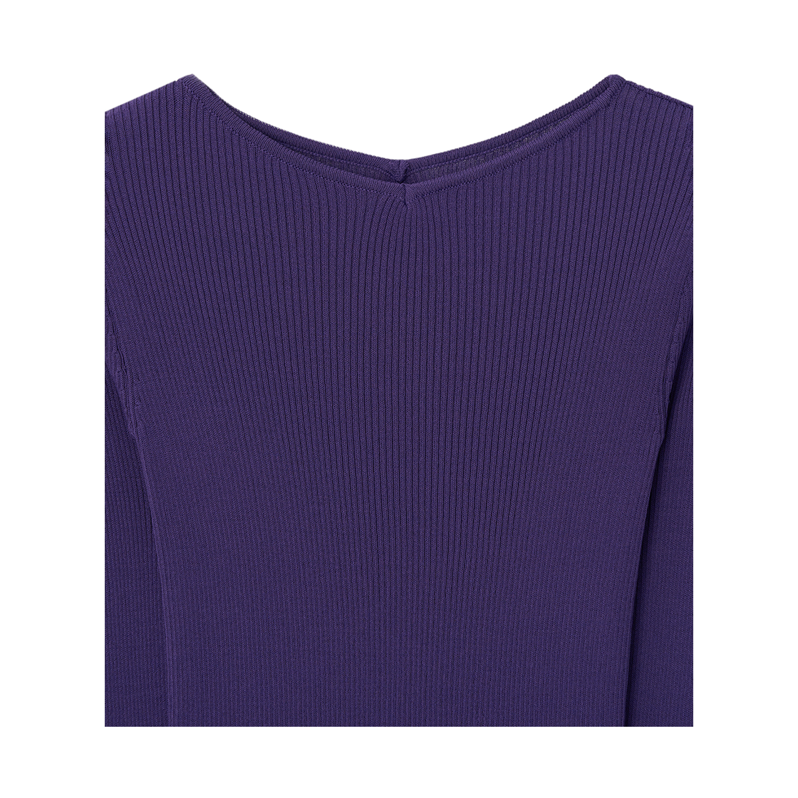 뮈르뮈르 르투 슬림브이 골지 백슬릿 니트 그레이프(Murmure Retu Slim V-Ribbed Back-Slit Knit Grape) - 3