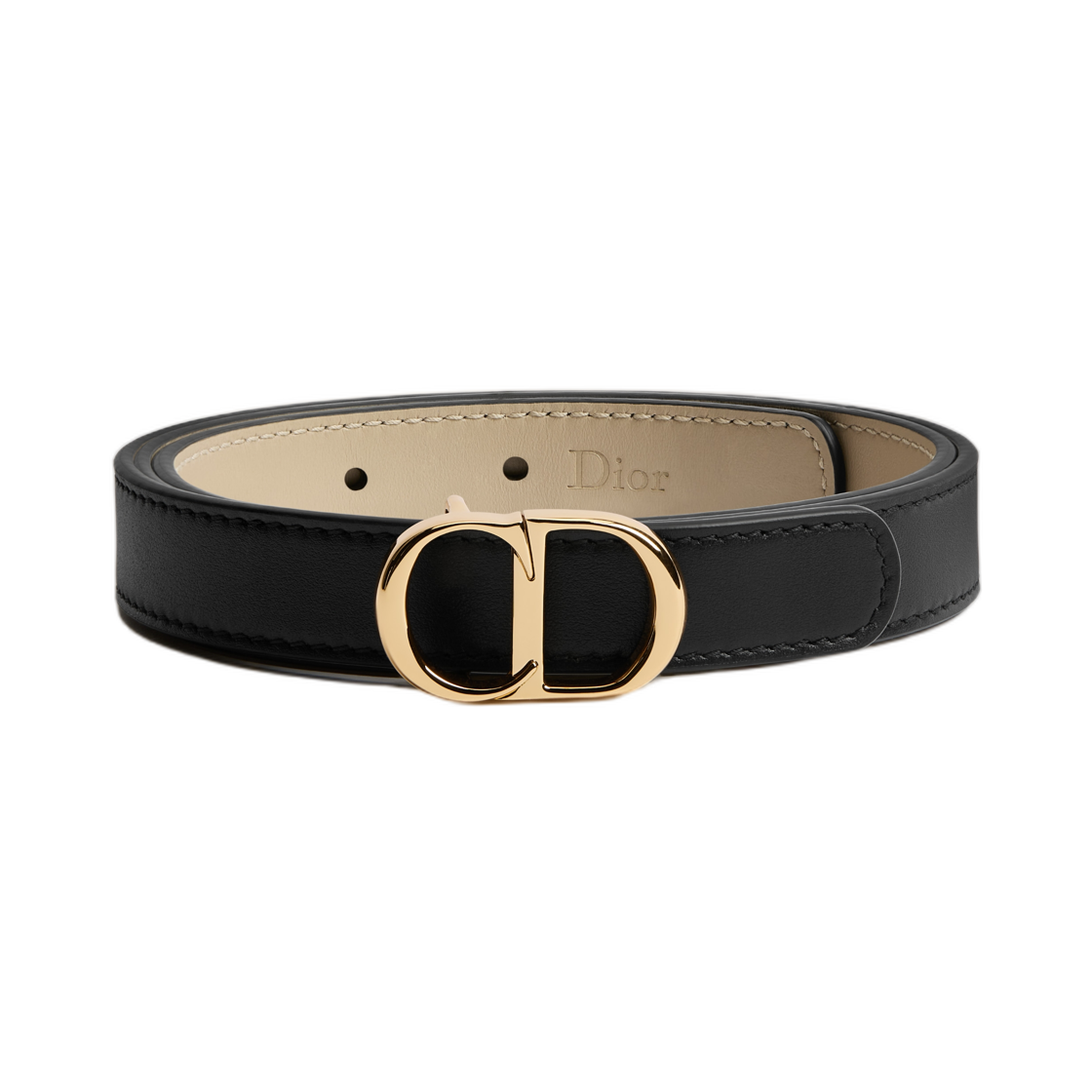 B1012GWJB-M62I (W) Dior Reversible CD Icon Belt Smooth Calfskin 20mm Black Trench
