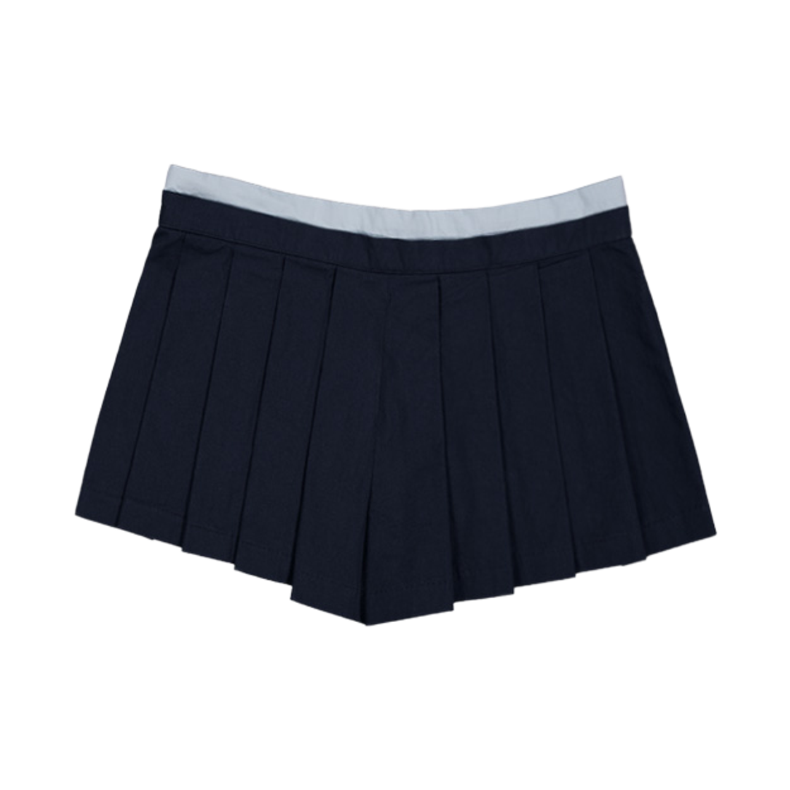 뮈르뮈르 폴카 배색 플리츠 스커트 팬츠 네이비(Murmure Polka Pleated Skirt Pants Navy) - 2