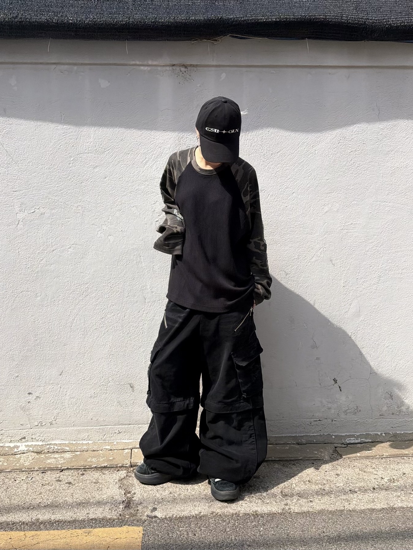 ERL Vamp Skate Shoe Pirate Black 착용 스타일 - 4