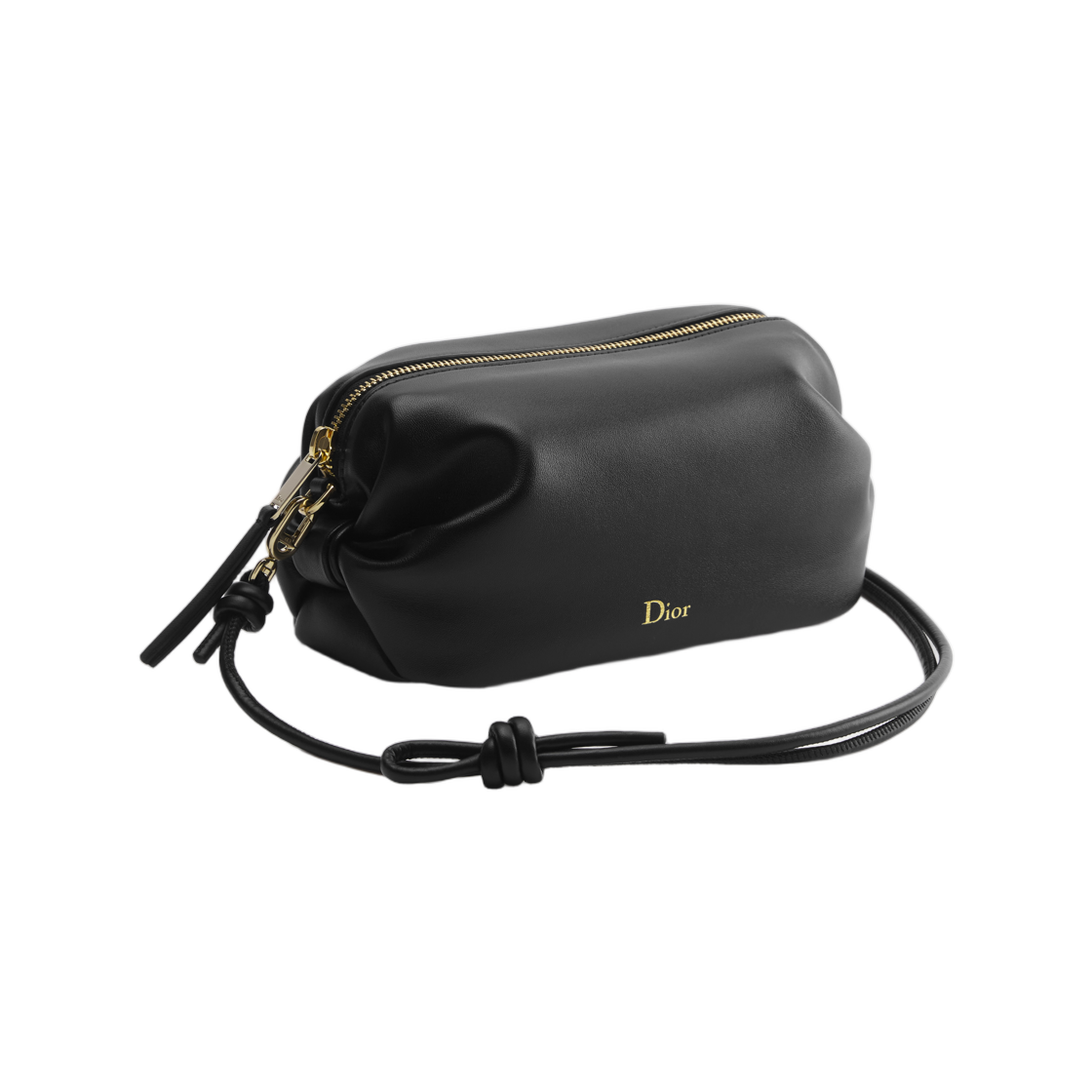S3900OQWC-M900 Dior Bow Pouch Suede Lambskin Black