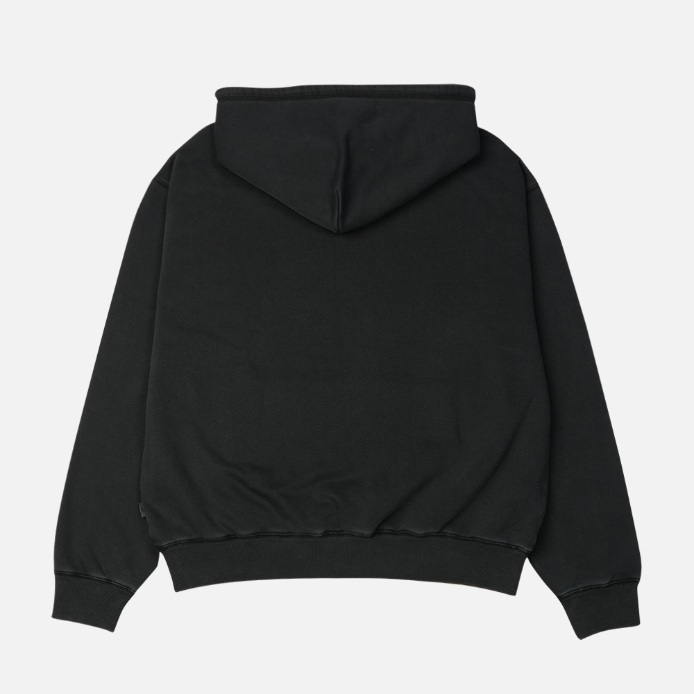 맨하탄 레코즈 스티치 피그먼트 크롭 후디 - 블랙(Manhattan Records Stitch PM Crop Hoodie - Black) - 3