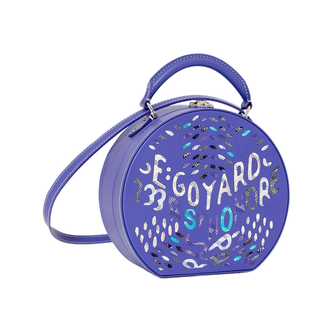 고야드 알토 트렁크 박스 백 마케트리 블루베리 퍼플(Goyard Alto Trunk Box Bag Marquetry Blueberry Purple) - 1