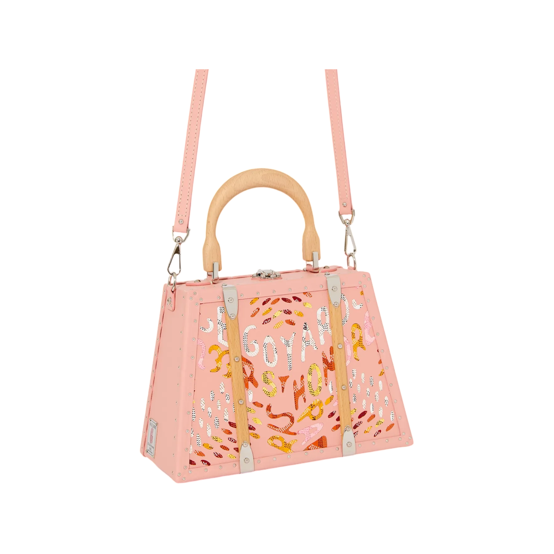 고야드 사이공 미니 트렁크 백 마케트리 파우더 핑크(Goyard Saigon Mini Trunk Bag Marquetry Powder Pink) - 2