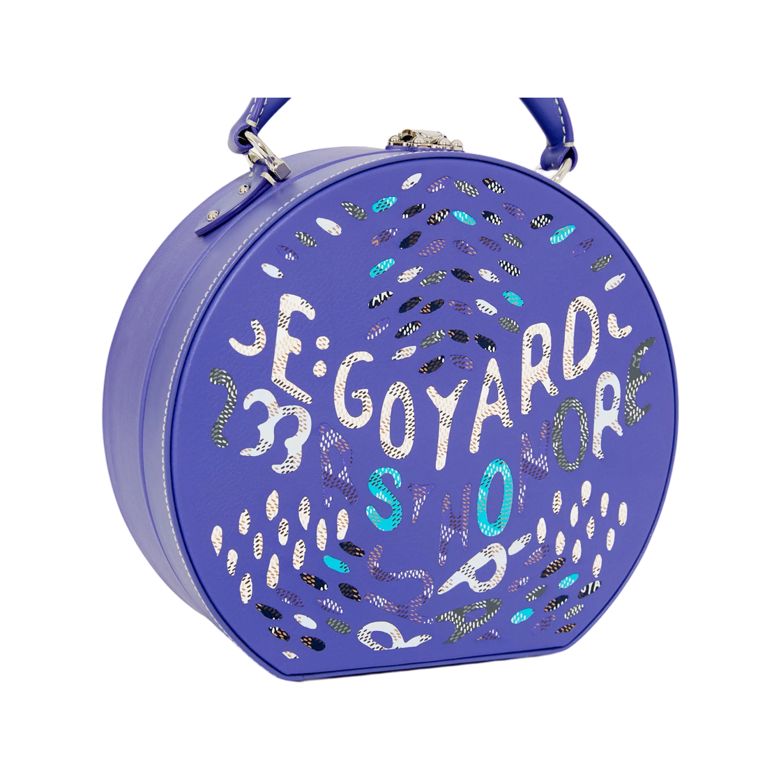 고야드 알토 트렁크 박스 백 마케트리 블루베리 퍼플(Goyard Alto Trunk Box Bag Marquetry Blueberry Purple) - 2