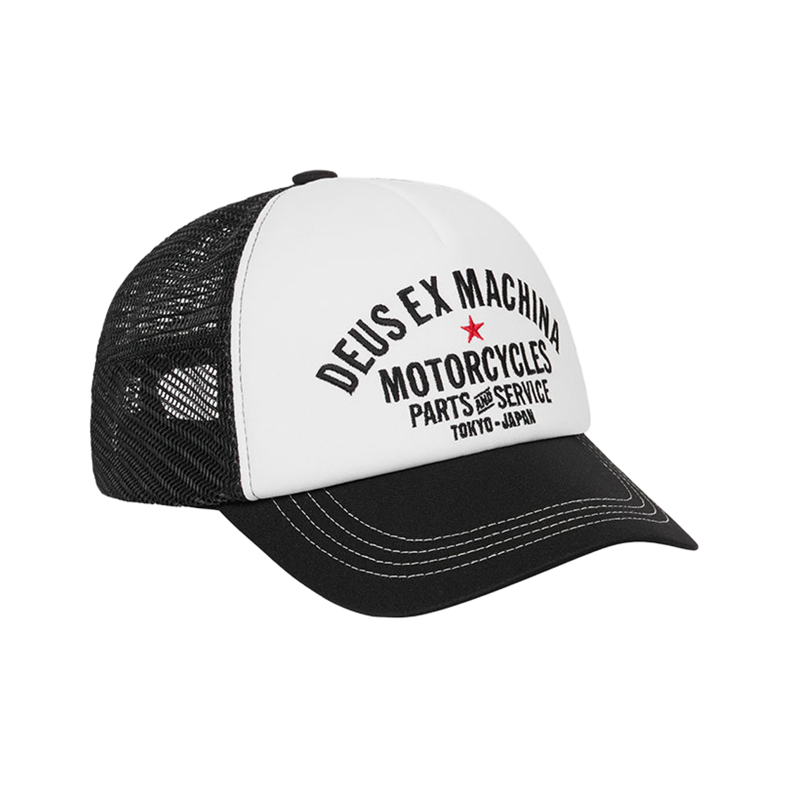 [6% 적립] 데우스 엑스 마키나 도쿄 오리지널 어드레스 트러커 블랙([6% 적립] Deus Ex Machina Tokyo Original Address Trucker Black)