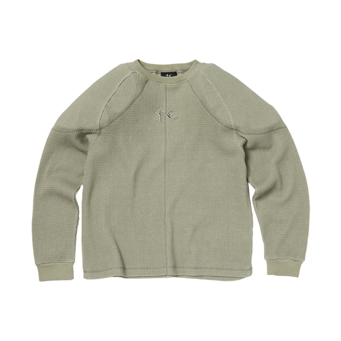 떠그 클럽 벌크 숄더 와플 롱 슬리브 카키(Thug Club Bulk Shoulder Waffle Long Sleeve Khaki)