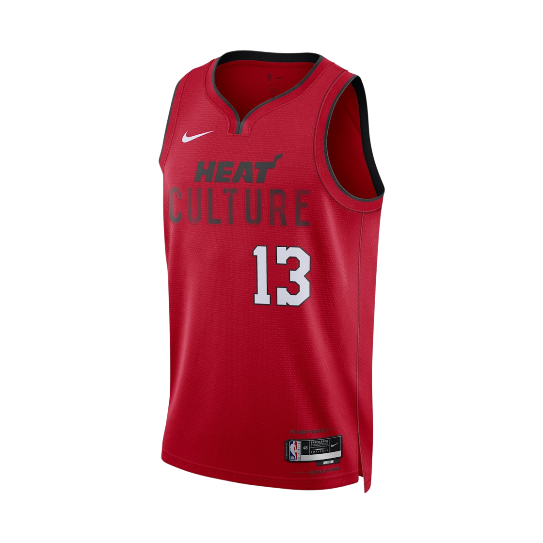 나이키 뱀 아데바요 마이애미 히트 2024/25 시티 에디션 NBA 스윙맨 저지 유니버시티 레드 (FQ4348-659) (마킹 버전)(Nike Bam Adebayo Miami Heat 2024/25 City Edition NBA Swingman Jersey University Red (FQ4348-659) (Marking Ver.))