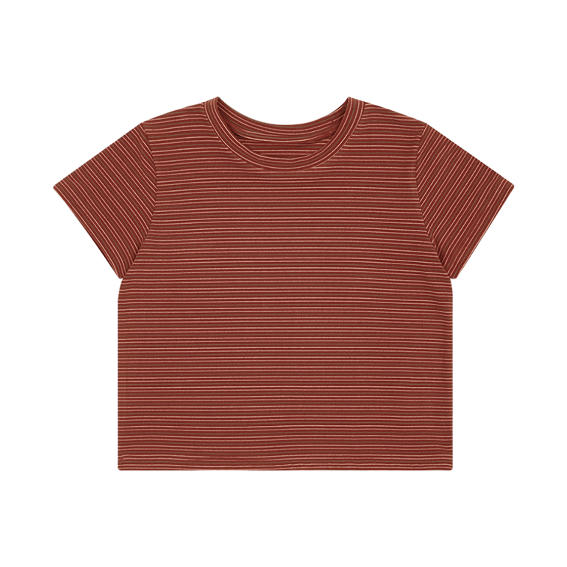 00042 Murmure Due FW Soft Crop T-shirt Brick