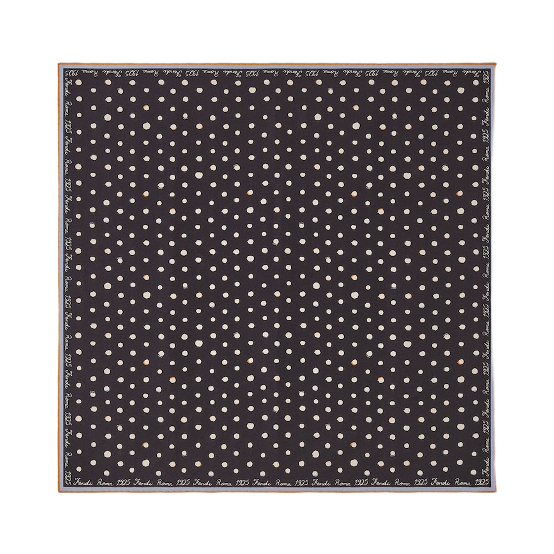 (W) 펜디 팔레나 도트 실크 스카프 블랙((W) Fendi Falena Dots Silk Scarf Black)