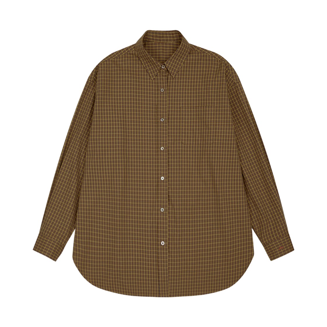 00040 Murmure Nael Sleeve-Embroidered Check Shirt