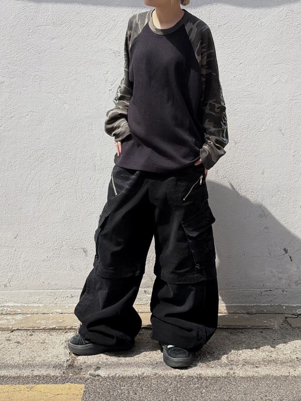 ERL Vamp Skate Shoe Pirate Black 착용 스타일 - 5