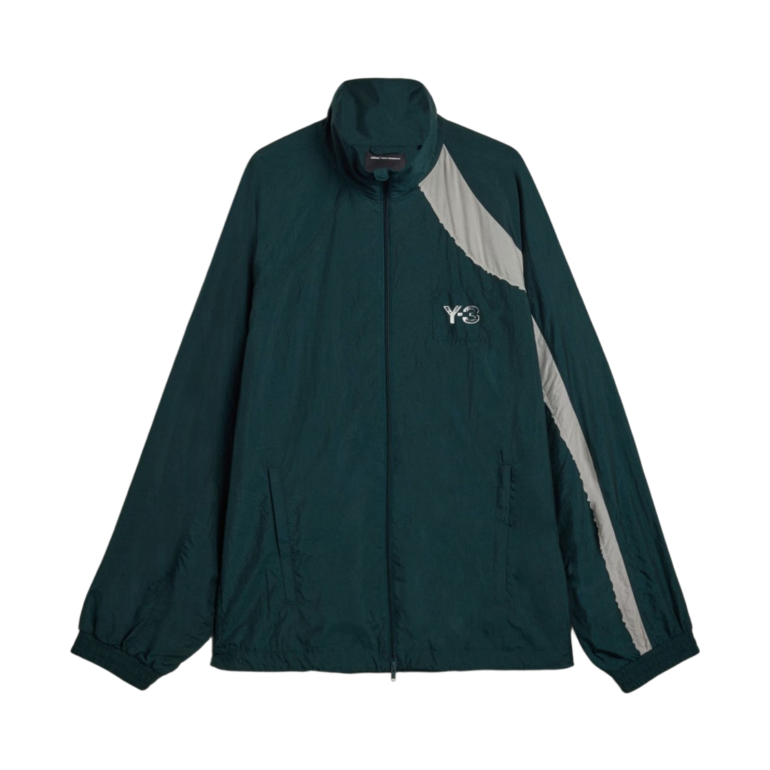 Y-3 로우 엣지 삼선 나일론 쉘 자켓 오로라 아이비 초크 펄(Y-3 Raw Edge 3-Stripes Nylon Shell Jacket Aurora Ivy Chalk Pearl)