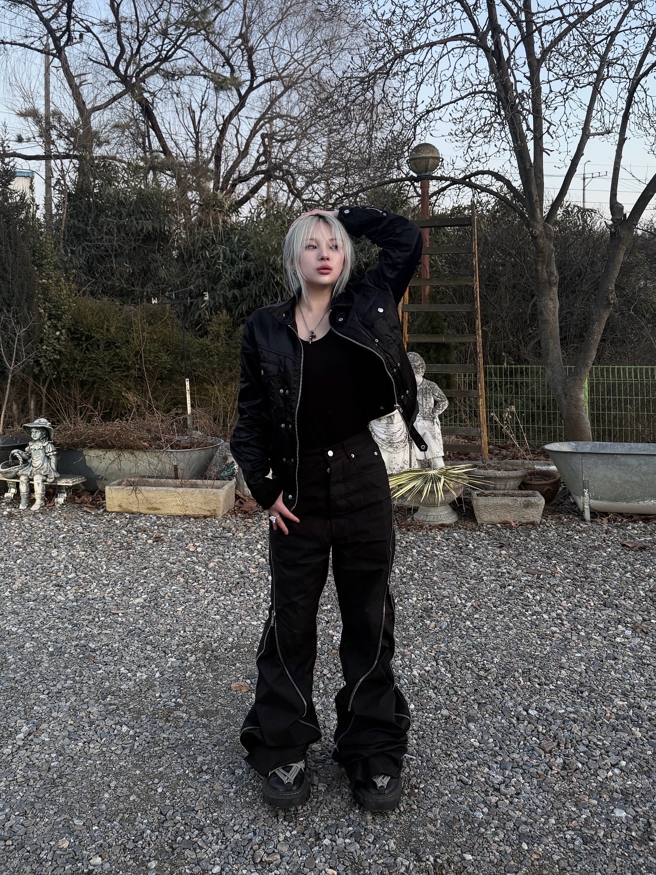 Dr. Martens x Rick Owens 1460 DMXL Megalace Black 착용 스타일