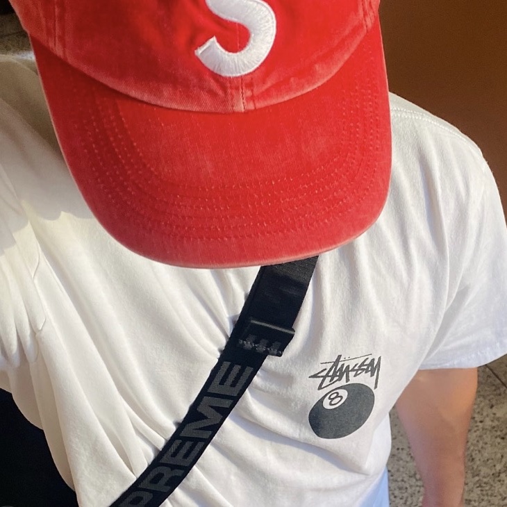 Supreme Leather Waist Bag Black - 24FW 착용 스타일