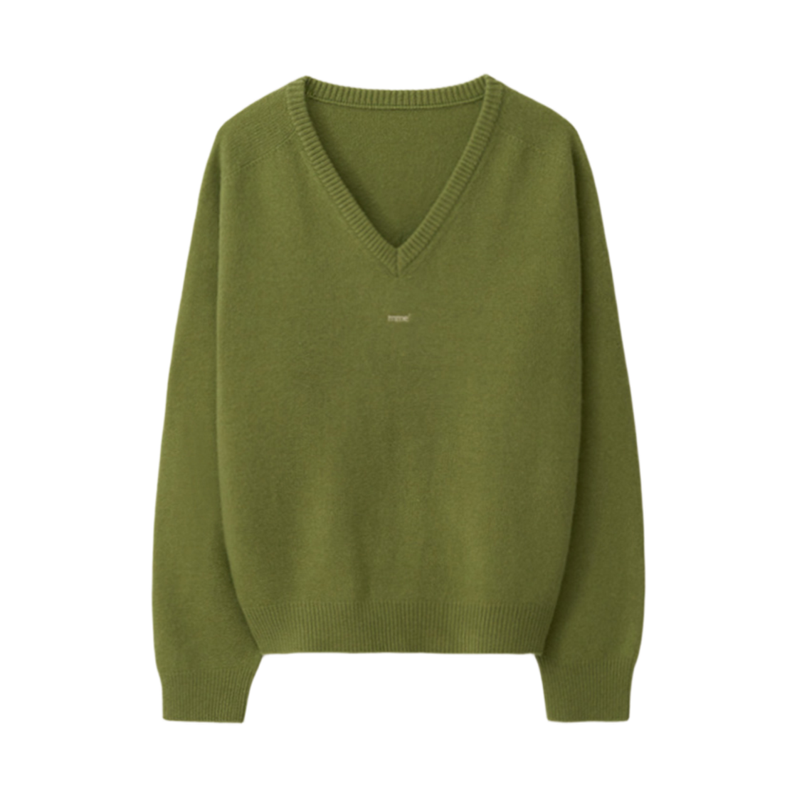 뮈르뮈르 베른 홀가먼트 브이 울 니트 그린(Murmure Bern Wholegarment V-neck Wool Knit Green) - 1