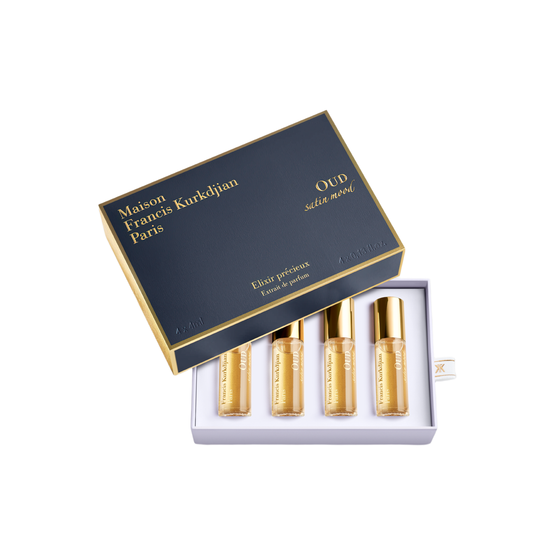 메종 프란시스 커정 우드 사틴 무드 프레셔스 엘릭서 4ml x 4(Maison Francis Kurkdjian Oud Satin Mood Precious Elixir 4ml x 4)