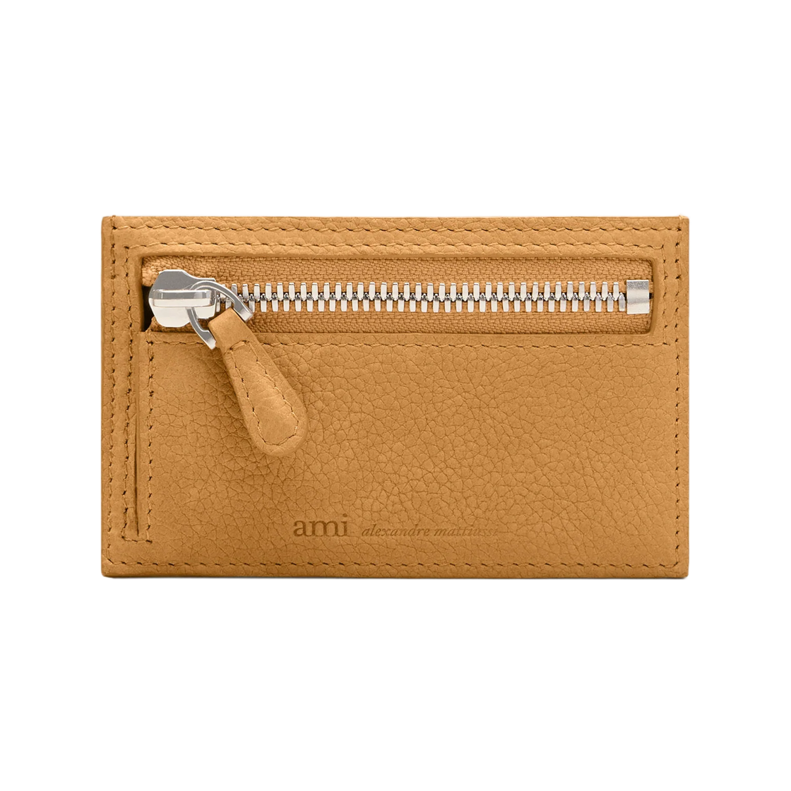아미 옐로우 카우 레더 카루젤 지퍼 카드 홀더 허니(AMI Yellow Cow Leather Carrousel Zipped Card Holder Honey)
