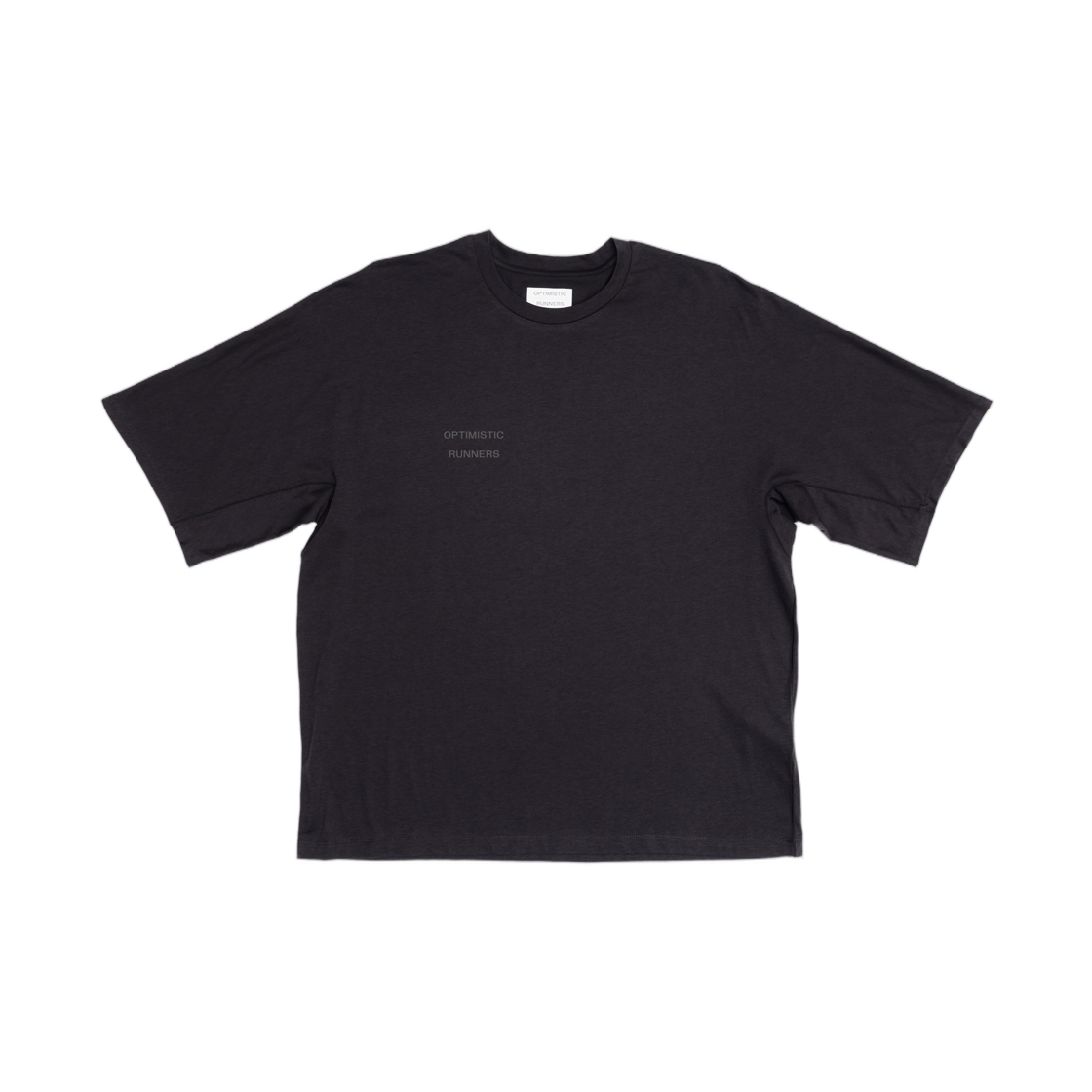 옵티미스틱 러너스 러닝 코튼 티셔츠 블랙(Optimistic Runners Running Cotton T-Shirt Black) - 1