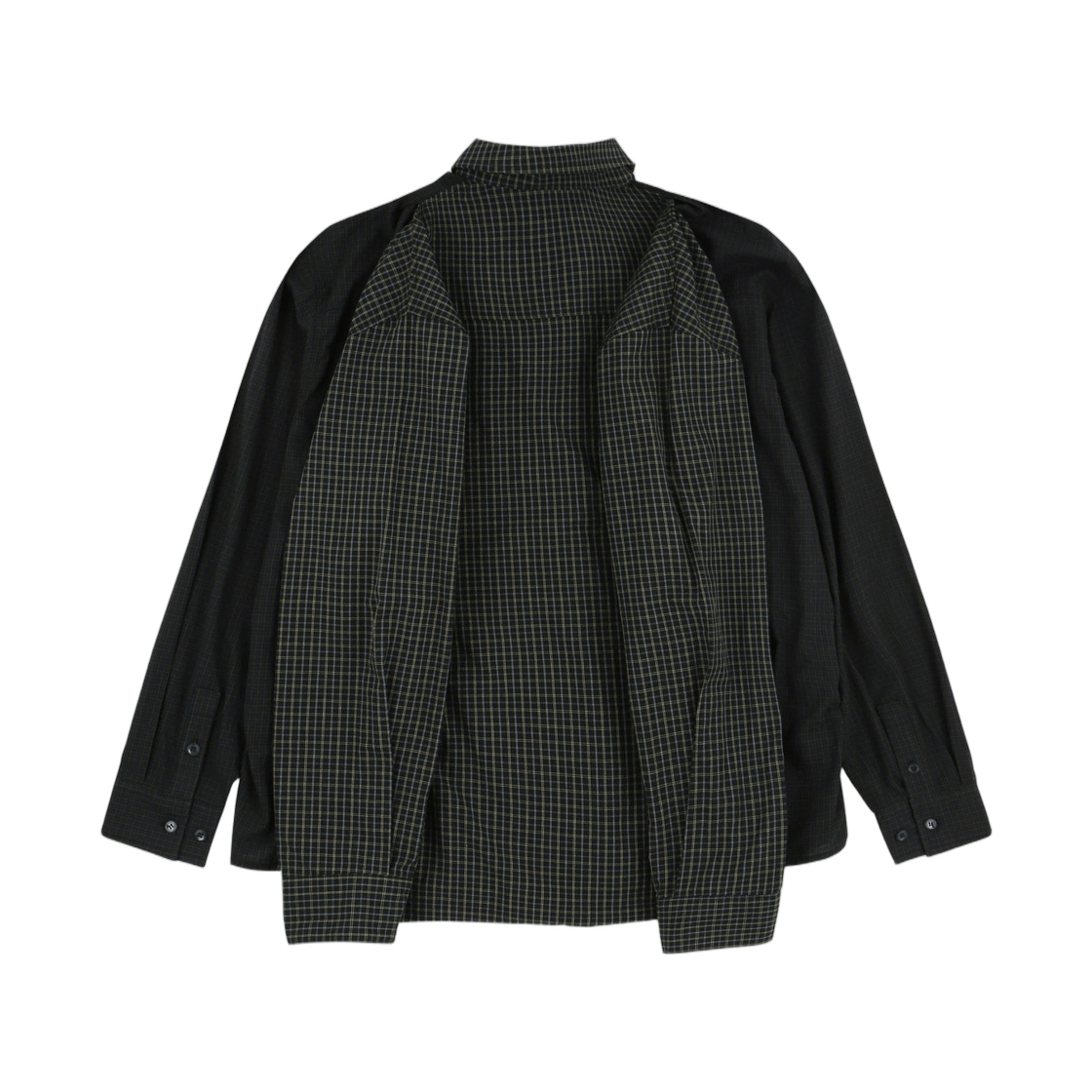프로토콜 인덱스 포 핸즈 체크 셔츠 블랙(Protocol Index Four Hands Check Shirt Black) - 2