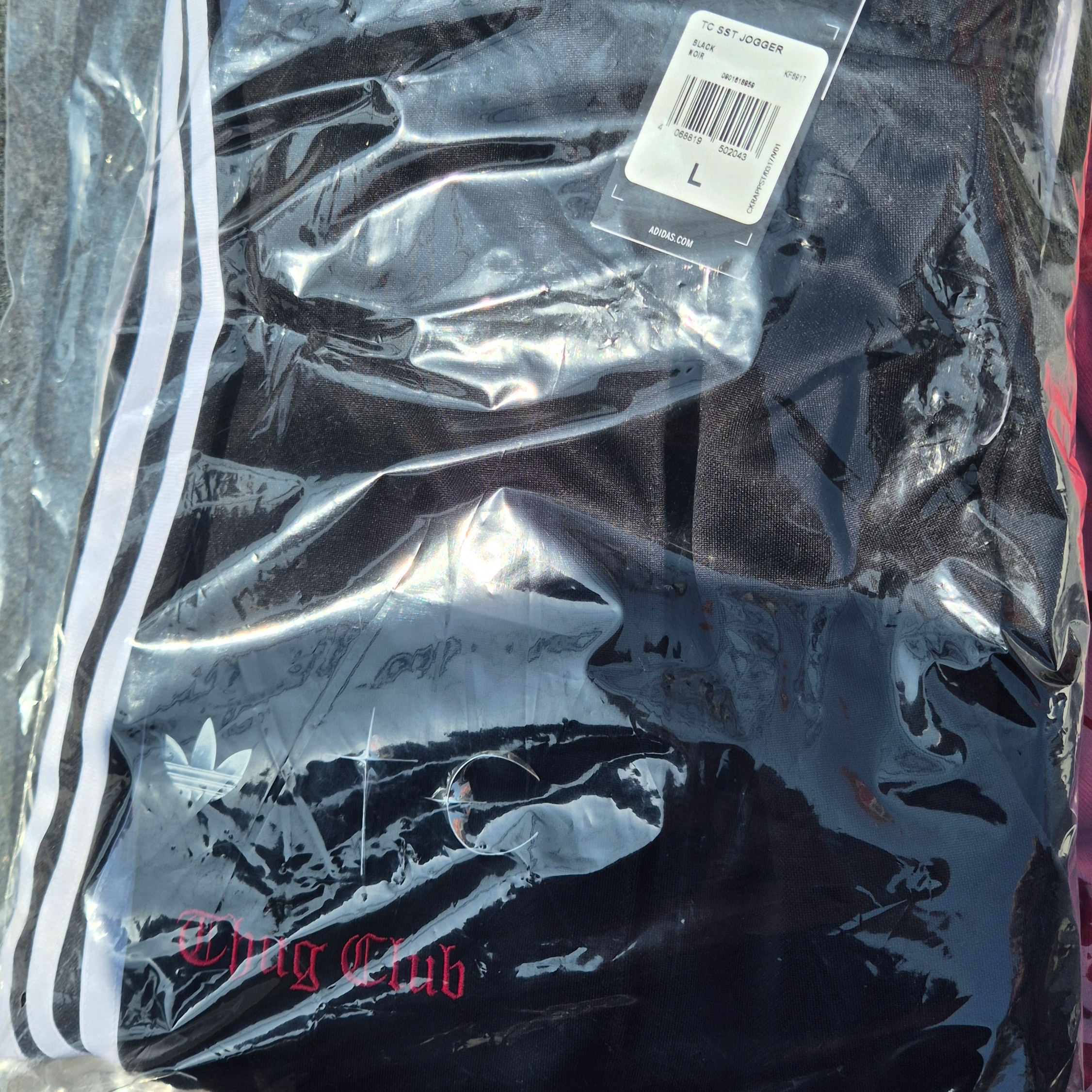 Adidas x Thug Club Bermuda Shorts Power Red - KR Sizing, Adidas x Thug Club Superstar Jogger Pants Black - KR Sizing 착용 스타일 - 3