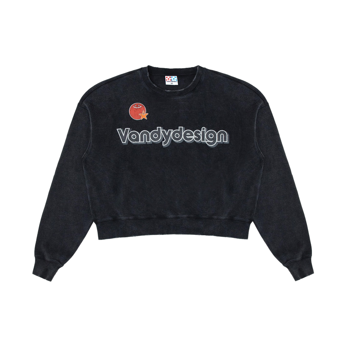 반디 더 핑크 FM 디자인 FM 크루넥 블랙(Vandy The Pink FM Design FM Crewneck Black)