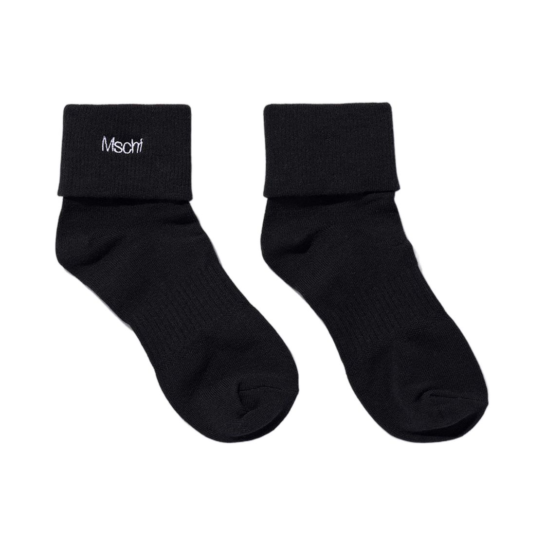 (W) 미스치프 에센셜 커프 삭스 블랙((W) Mischief Essential Cuff Socks Black)
